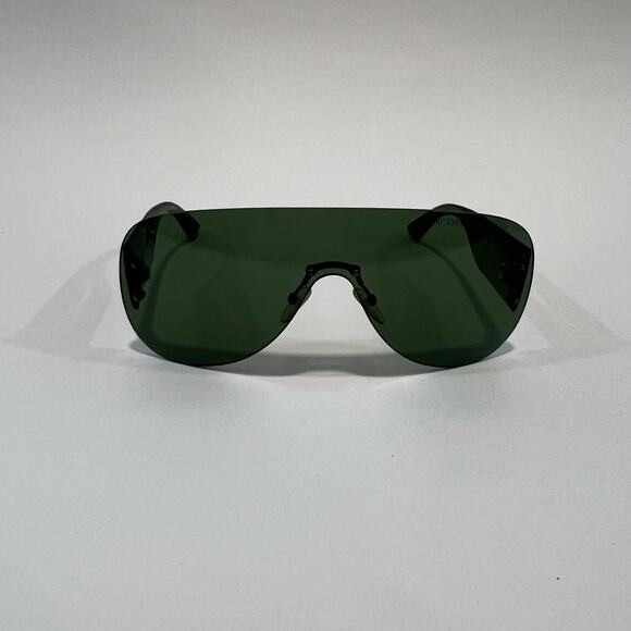 RARE NWOT Vintage Emporio Armani Retro Style Aviator Rimless Sunglasses Green - Picture 4 of 12